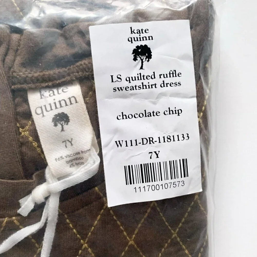 Kate Quinn Organics Girl Bamboo quilted dress 7 years